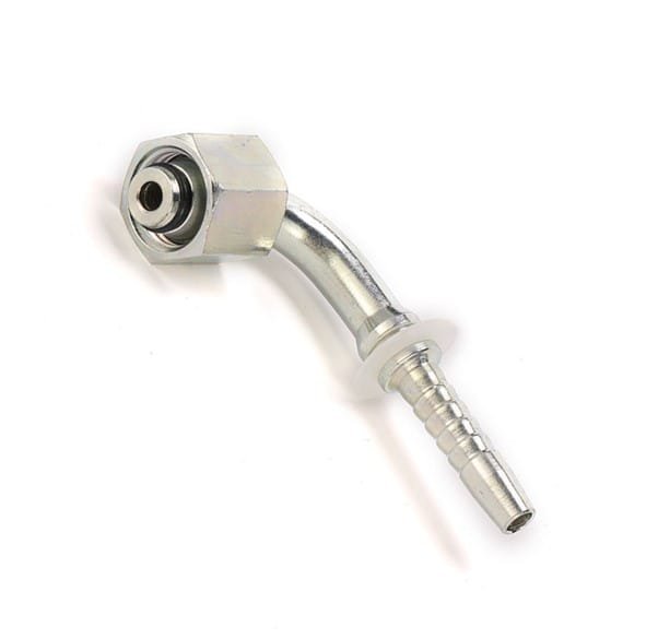 Metric Female 06 Light 90° Elbow 1/4" Hose End