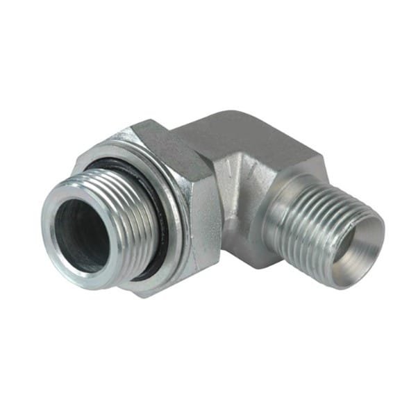 BSP M 1/4" x BSP M 1/4" ED 90° Elbow with Locknut