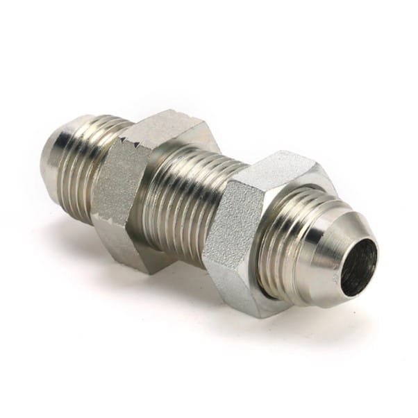 JIC M 3/4" x JIC M 3/4" Bulkhead Union with Locknut - Image 1