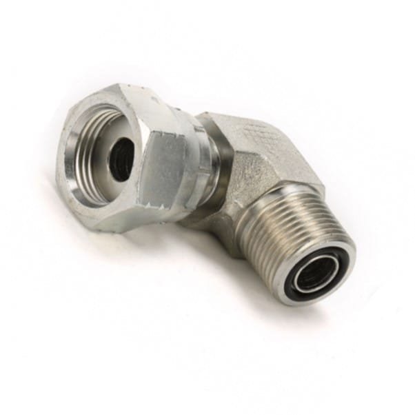 ORFS 3/8" M x ORFS 3/8" F Swivel 90° Elbow - Image 1