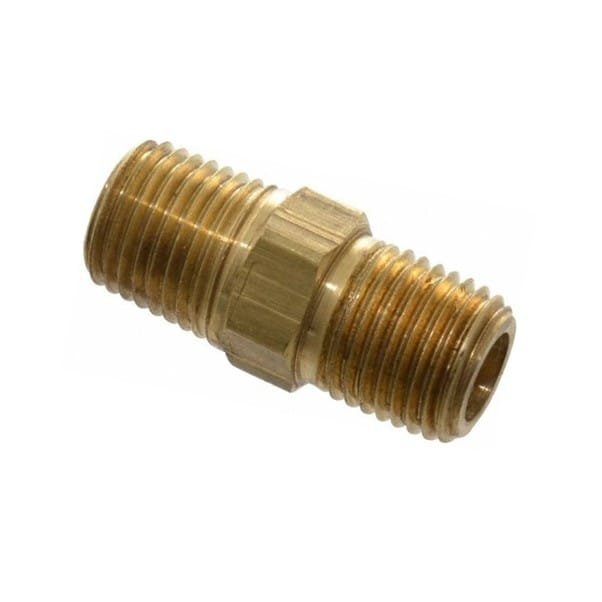1/4" NPT M x 1/4" NPT M Hex Nipple - Image 1