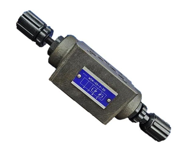 NG10 Sandwich Dual Flow Control plus Check Valve, On A and B, Meter Out