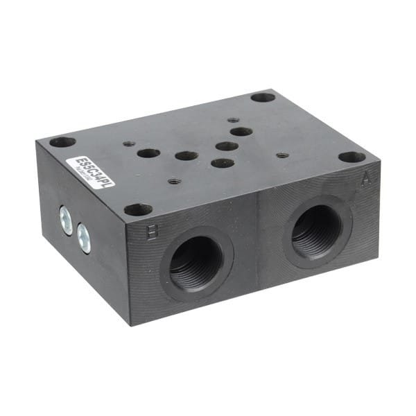 NG10 Subplate with G12 Ports A-B on Side, P-T on Rear/Back