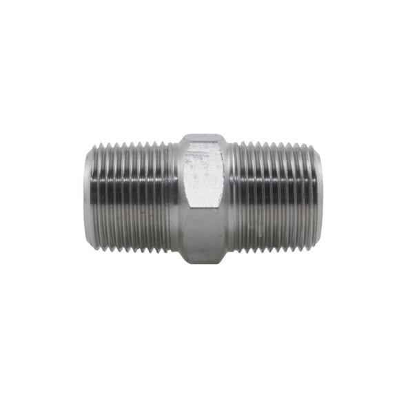 316SS 1/8" NPT Male Hex Nipple